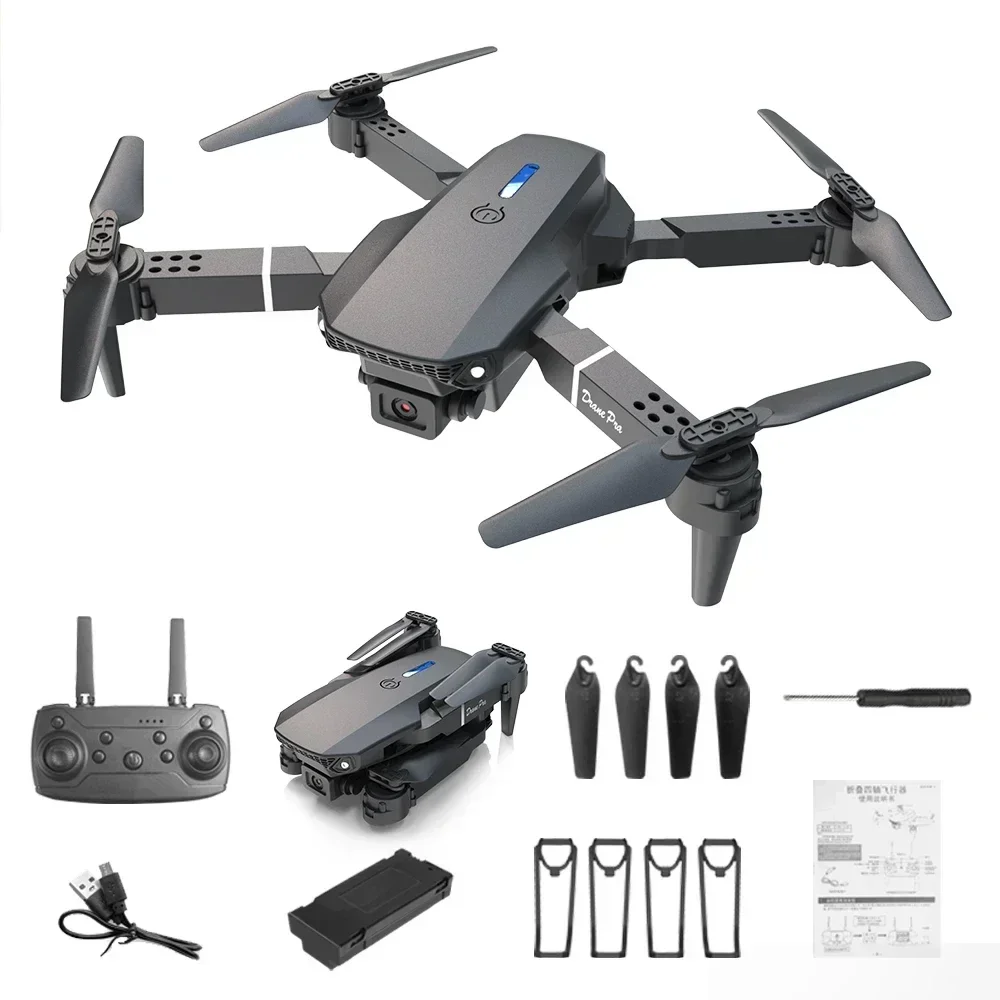 Drone Kit Tricopter - Складной мини-дрон E88 с камерой 4K