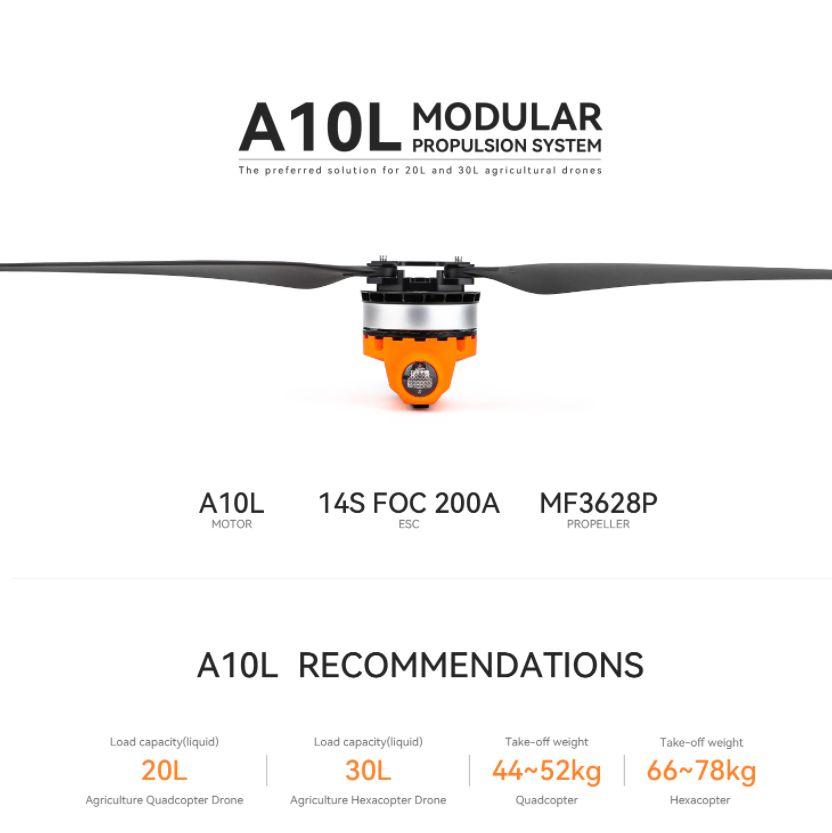 T-MOTOR A10L 12S 14S Мощный бе – обзор и цена Drone Kit Hexacopter